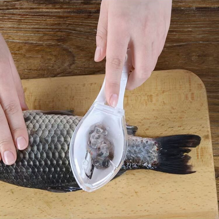 Practical fish scale planer with lid for killing fish, manual fish scale scraper tool, home kitchen gadget, planer knife to remove scales