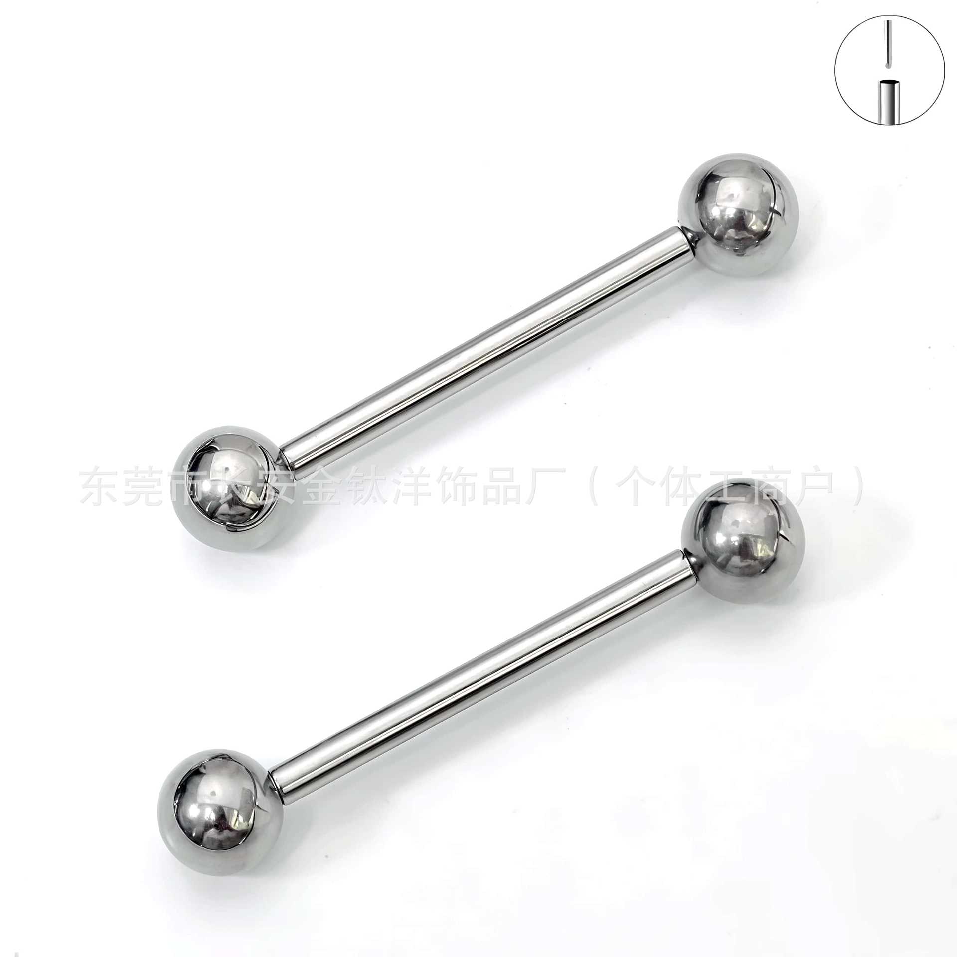 Pointed titanium steel lip stud product view