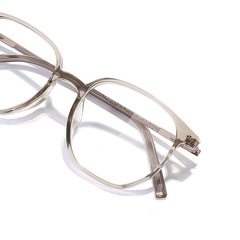 專業配超輕近視眼鏡女可配有度數散光透明茶色方圓臉眼睛框98121