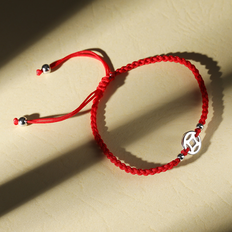 Pulsera de accesorios de moda fresca transfronteriza estilo japonés y coreano accesorios afortunados pulsera mujer s925 plata Pulsera de cuerda roja