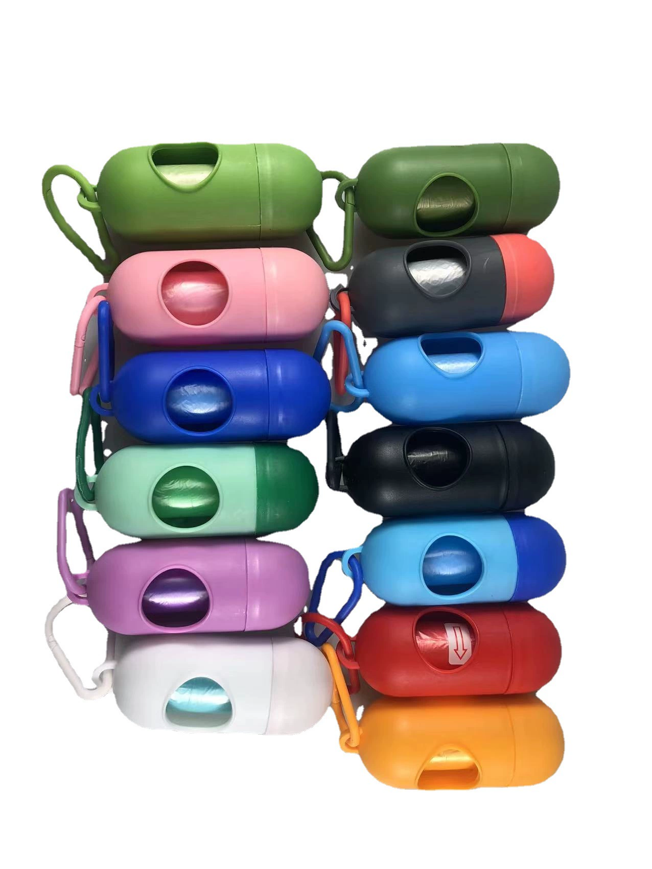 Диспенсер для пакетов для уборки за животными, принадлежности для выгула собак, коробка для хранения пакетов для уборки за животными в форме таблетки, только для трансграничной торговли