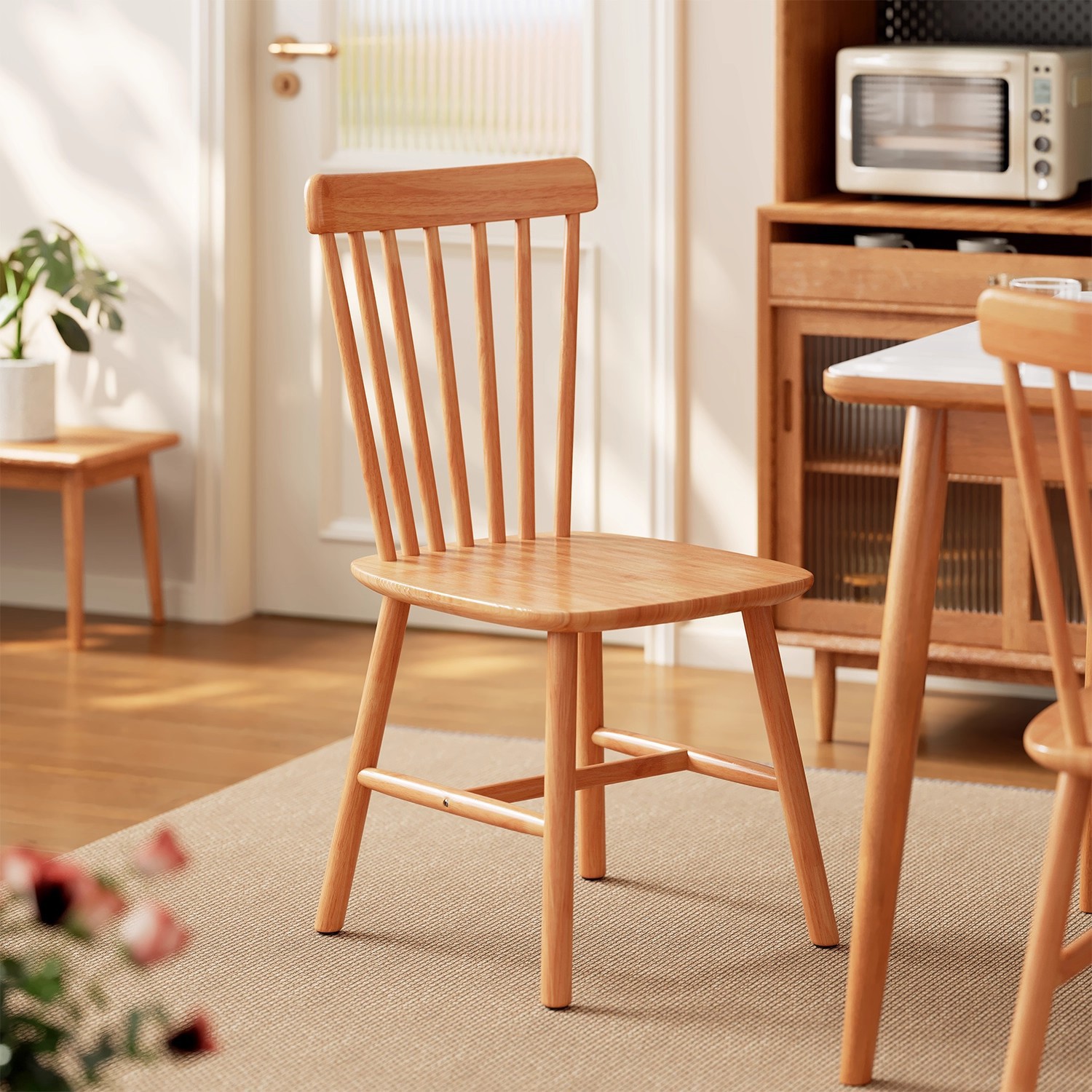 Silla de comedor de madera maciza silla Windsor de madera moderna silla de madera simple silla de respaldo silla de mesa de comedor taburetes