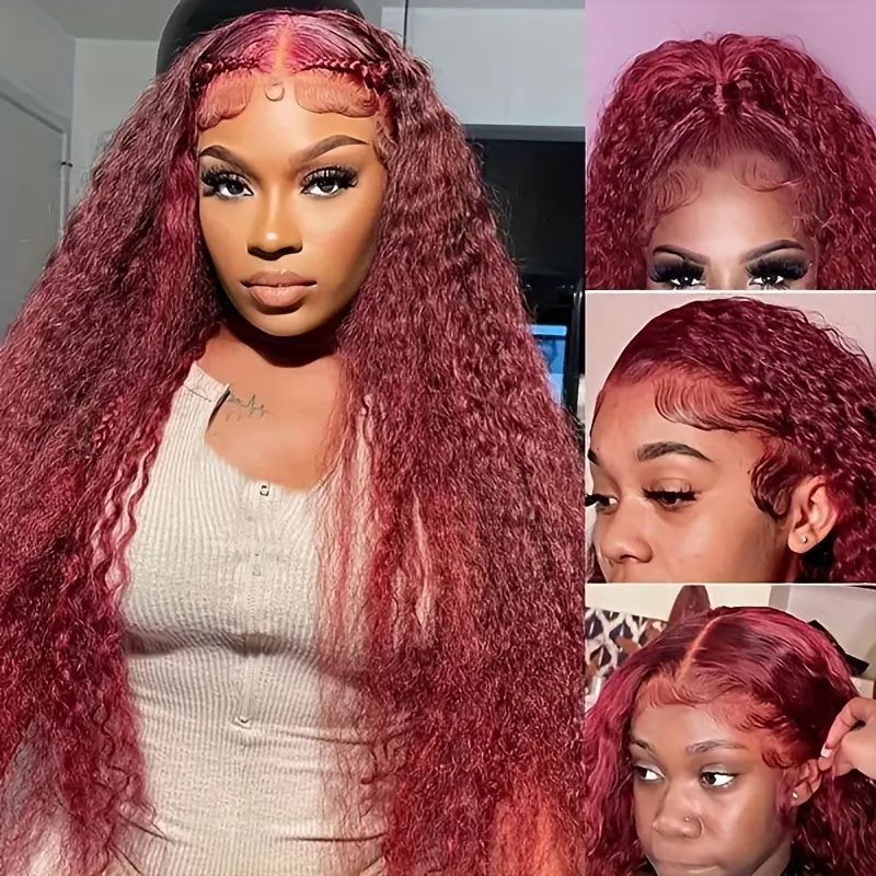 Perruque synthétique bouclée petite taille, extensions de cheveux africains à clips, effet ondulé, taille moyenne._voghion.com