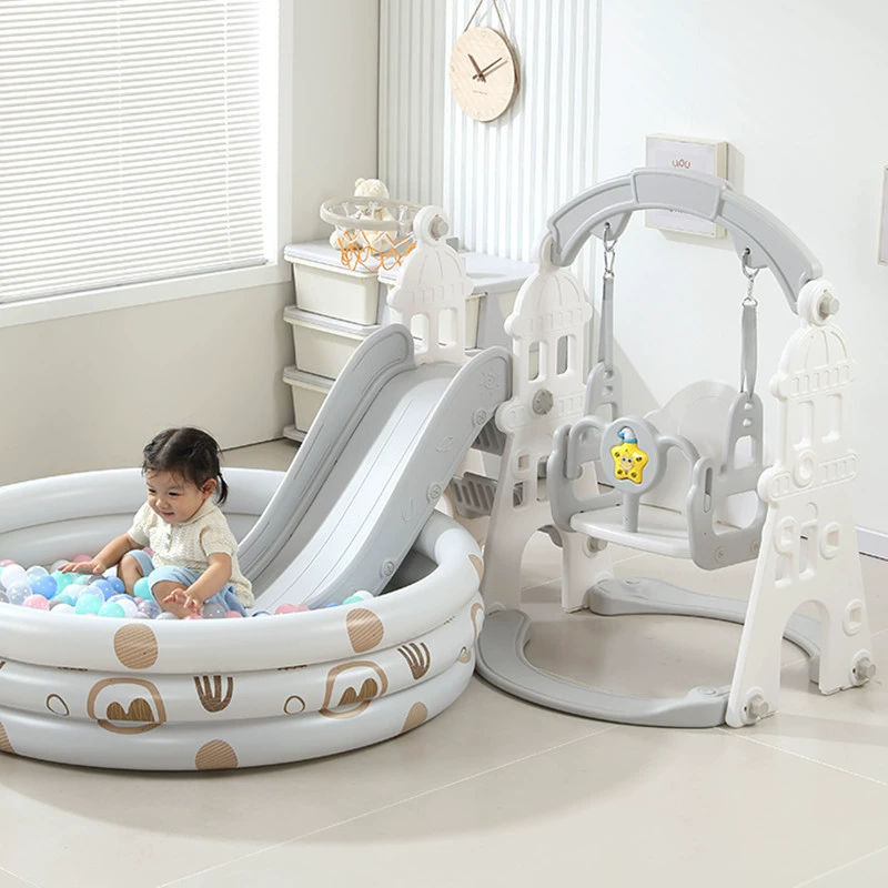 [Слайд для дома, детская рамка для восхождения, маленький детский семейный парк развлечений, комбинированная игрушка-качели]