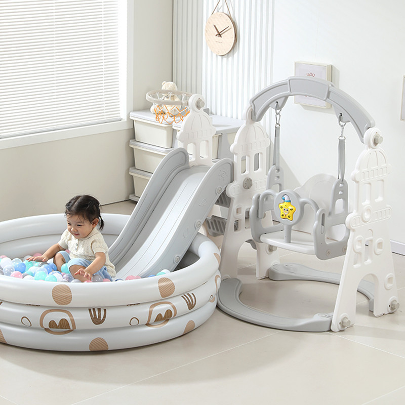 [Slide Indoor Home Kidsren's Climbing Frame Small Baby Family Amusement Park Swing Combination Toy]