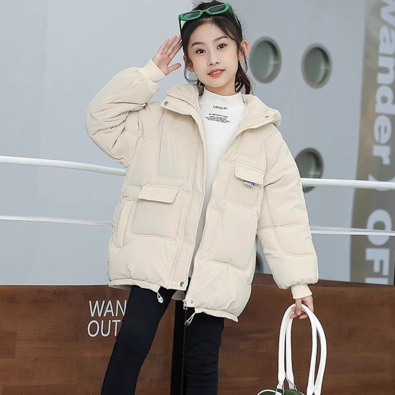 女童棉衣冬装2023新款洋气中大童加厚棉服儿童冬季羽绒棉袄外套潮