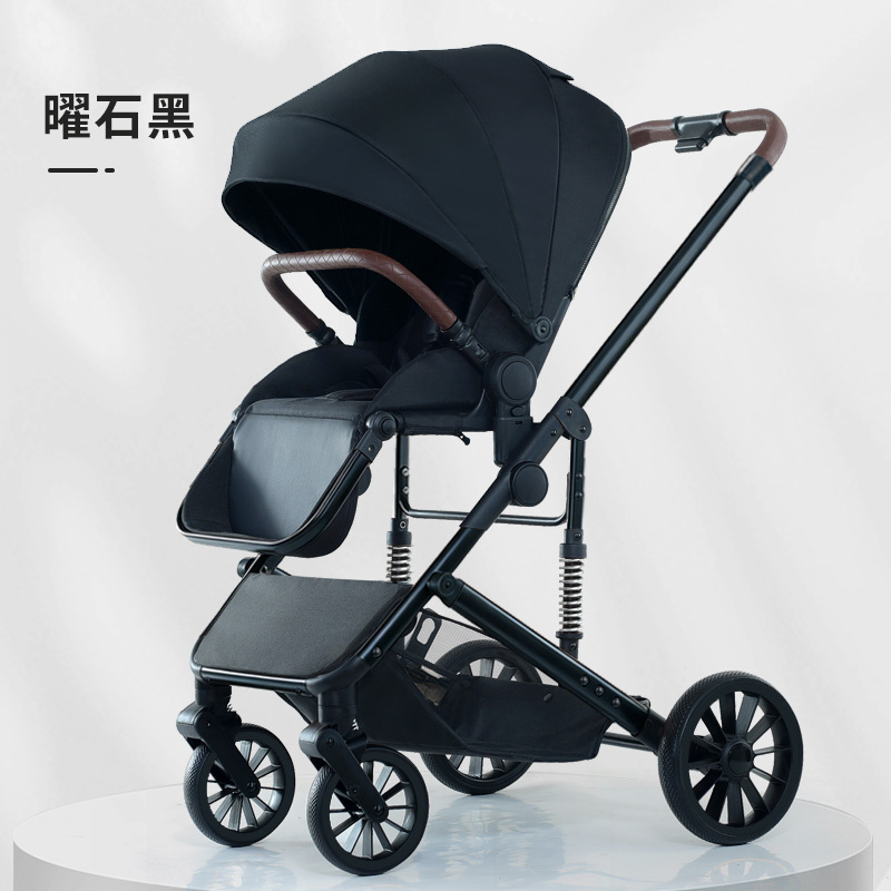 Carrito para bebés se puede sentar y acostar, carro plegable para bebés, carro antichoque de cuatro ruedas, carro BB para caminar, carro ligero para bebés