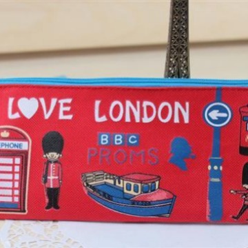 [Suministro directo de fábrica] volando sobre la caja de lápiz de Londres suministro al por mayor Gran Congyo estilo europeo y americano estudiante de tela Oxford