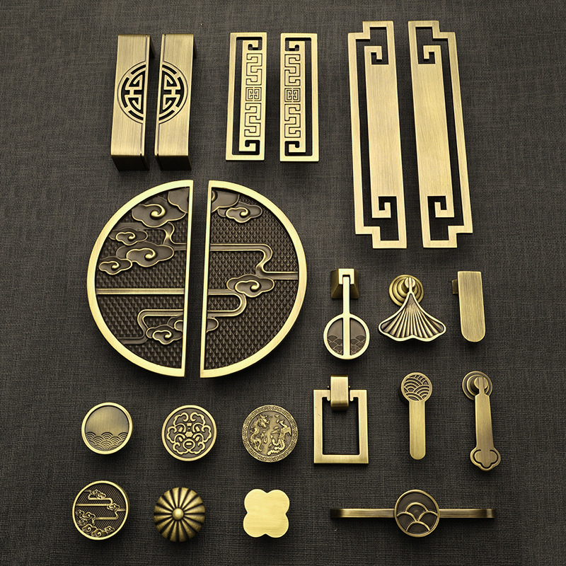 Leading Chinese style brass handle cabinet door new Chinese style…