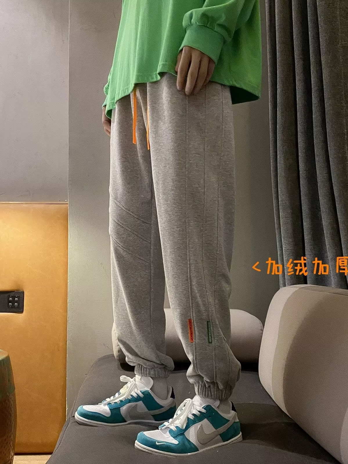 Pantalones pantalones deportivos de verano y otoño para hombres pantalones de moda sueltos de gran tamaño gordos pantalones casuales pantalones recortados de todo fósforo hombres