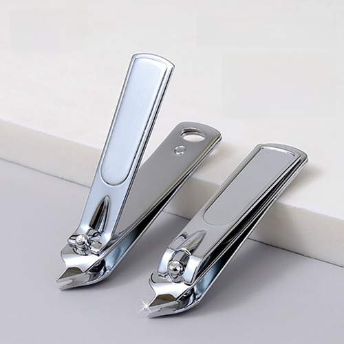 LMLTOP Angled Nail Clipper, Small Universal Nail Beauty Stainless Steel Silver Nail Trimmer C0180