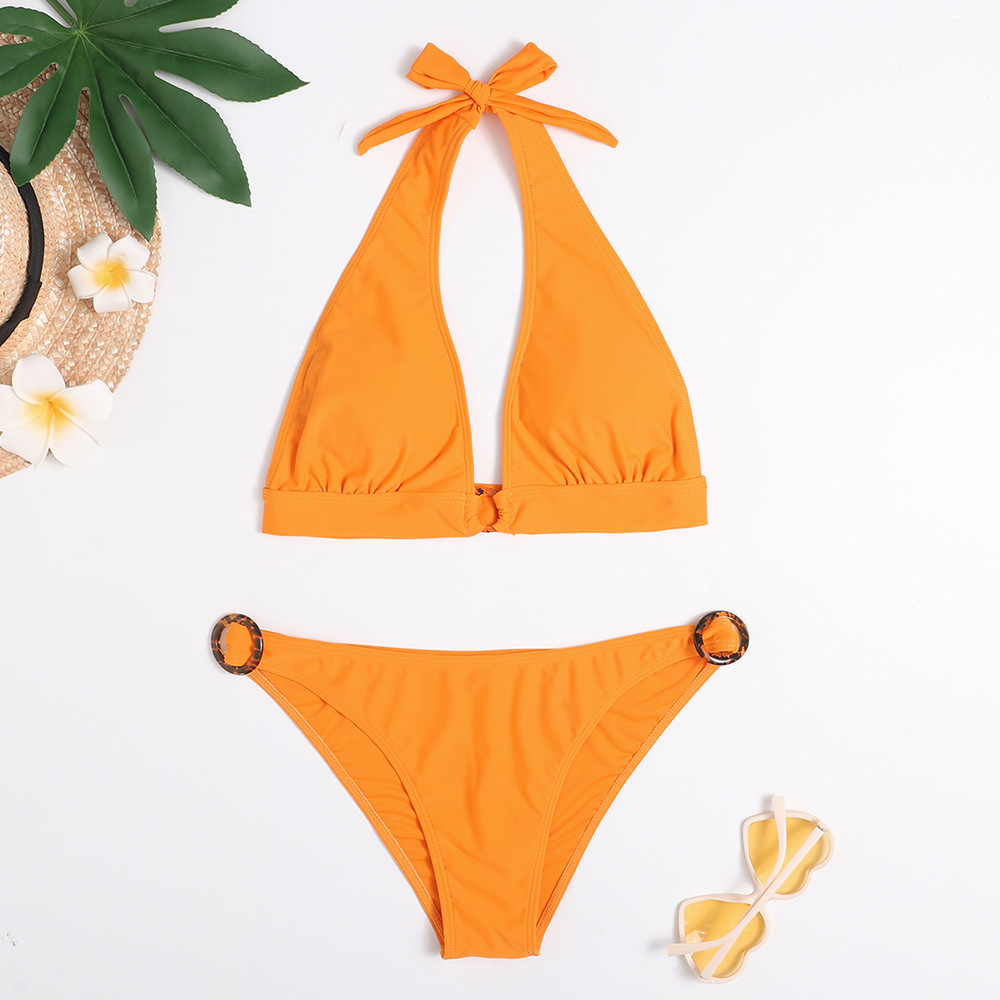 sexy ring decoration split swimsuit bikini  NSHL38201