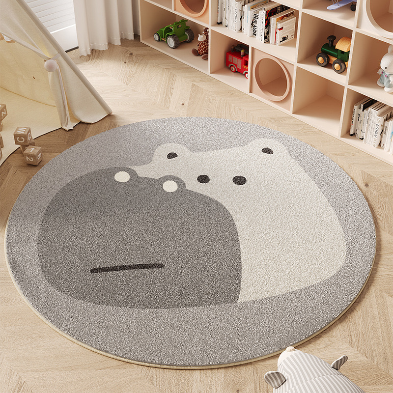 Alfombra de alta densidad de cachemira redonda moderna y simple para la sala de estar de la casa, silla de computadora, alfombra de cama del dormitorio