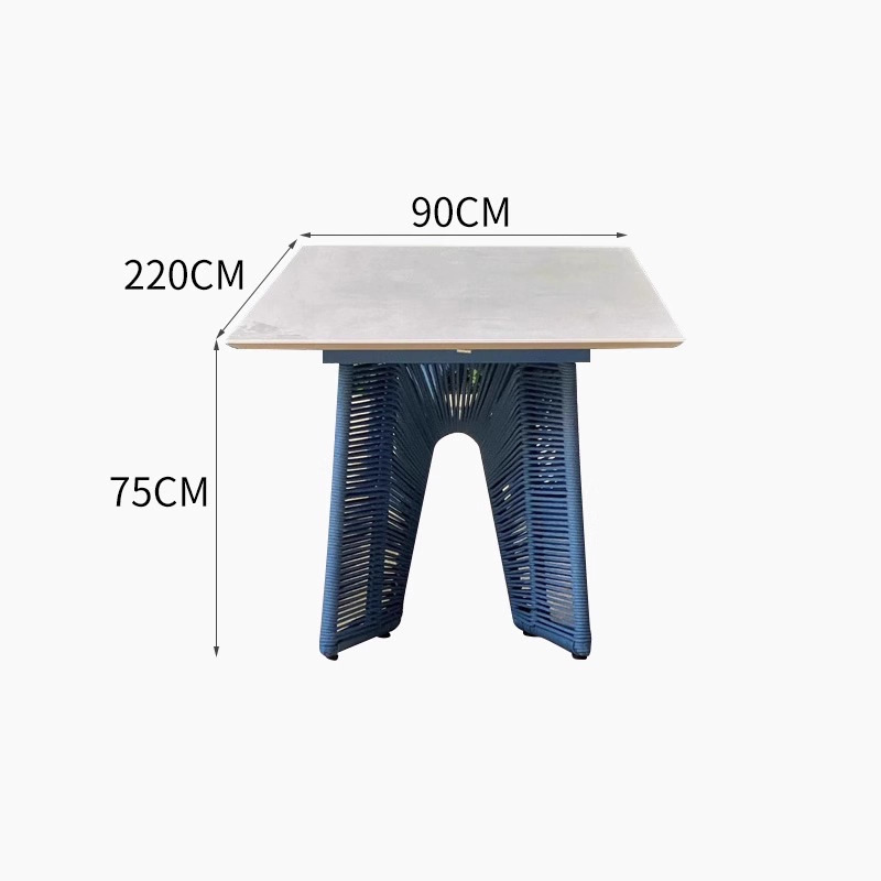 Mesa larga de pizarra 220 * 90 * 75cm