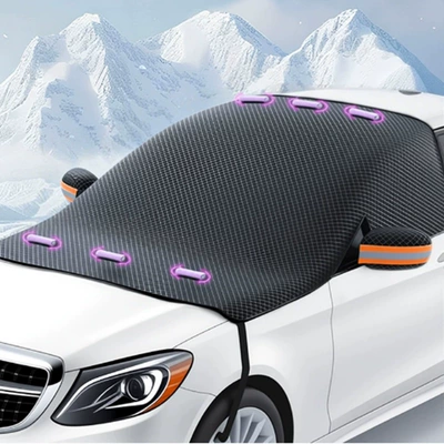 Car Snow Cover, Car snow shield - orange-ear-snow-shield-b-320g