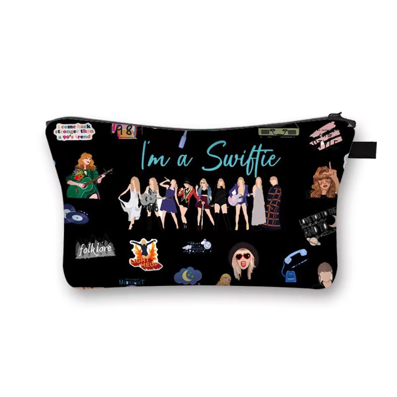 Amazon estilo caliente Taylor Swift bolsa de cosméticos bolsa de almacenamiento de gran capacidad bolsa de mano de moda con estampado femenino de moho