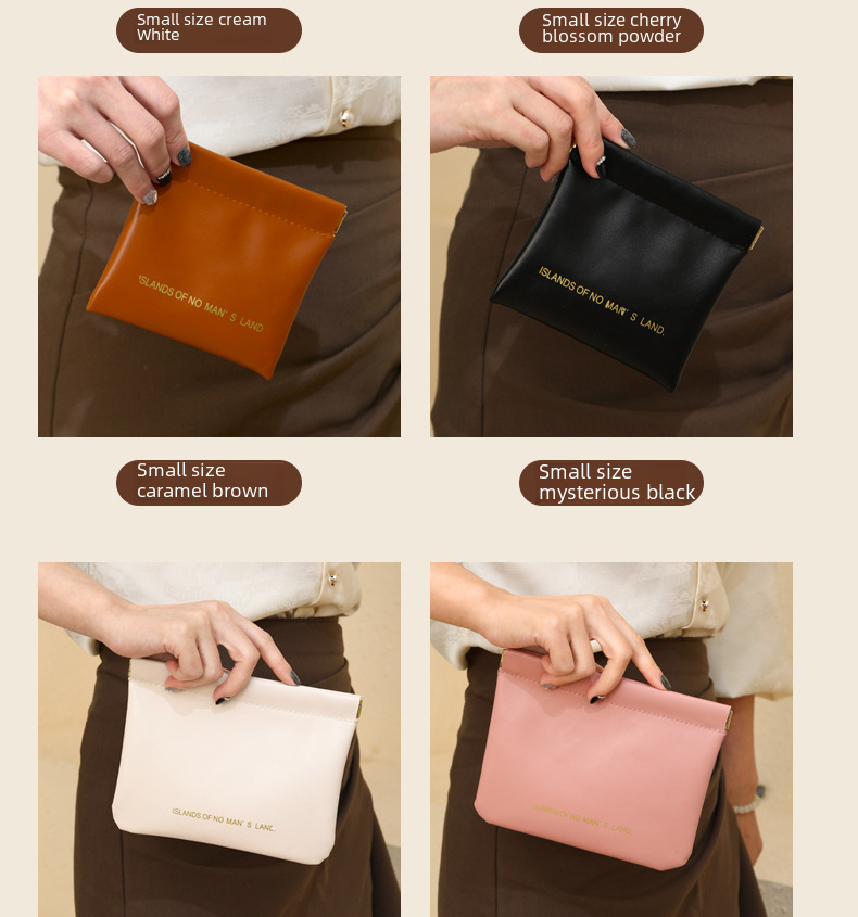 Nouveau sac de rangement en PU pour éclats d'obus, mini porte-monnaie pour femme, portefeuille pour femme, sac à cartes, sac de grande qualité, sac à cosmétiques_voghion.com