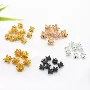 保色双层18k14k金色花帽