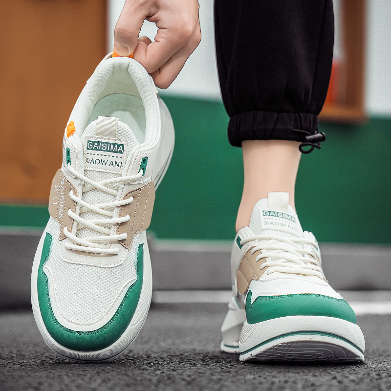 Zapatos de hombre 2025 nuevos zapatos deportivos para estudiantes zapatos casuales transpirables de malla zapatos de moda de suela suave 45 zapatos para correr al aire libre de gran tamaño