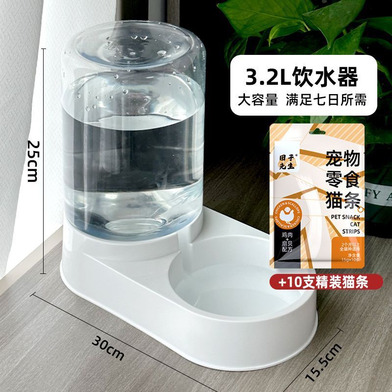 업그레이드된 정수기 + 고급 고양이 간식 10개입 --- 장인 정신으로 엄선한 제품