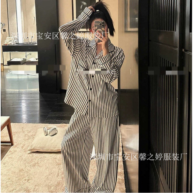 Plaid pajamas for women, new Japanese style, sweet long-sleeved home wear, suitable for outerwear, cross-border wholesale pajamas Plaid pajamas for women, new Japanese style, sweet long-sleeved home wear, suitable for outerwear, cross-border wholesale pajamas