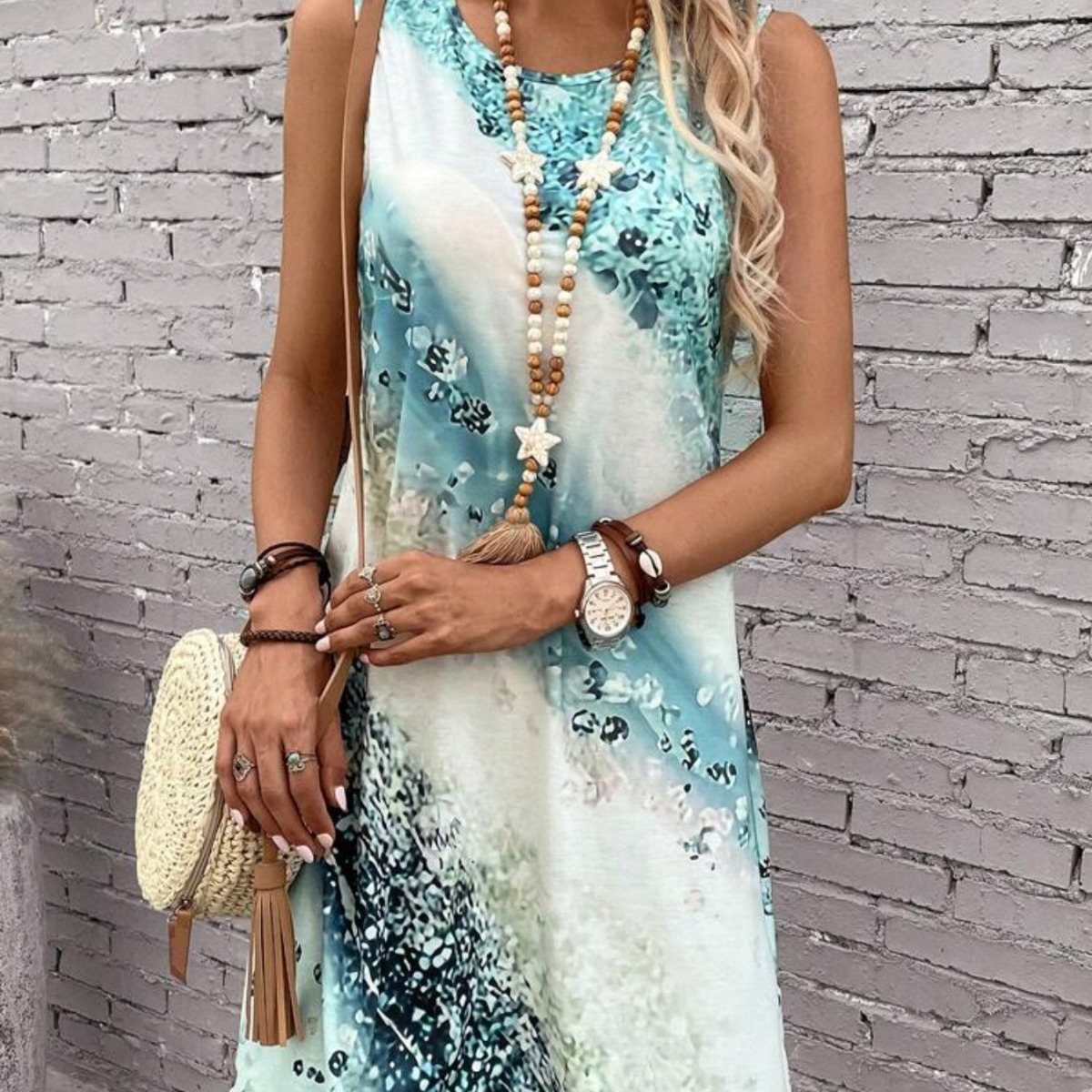 printed-sleeveless-round-neck-abstract-dress-women