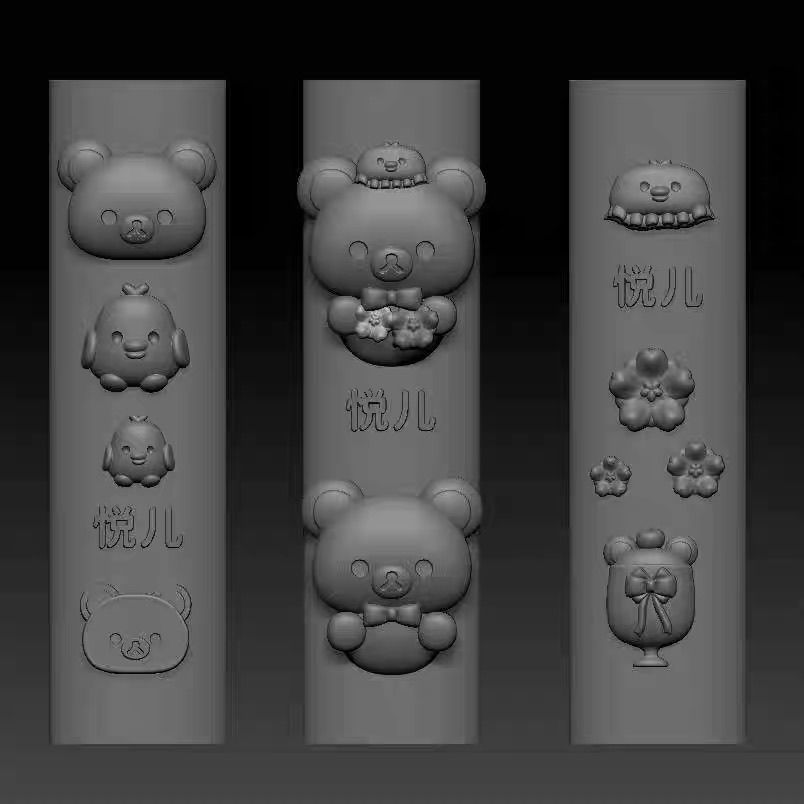 Cartoon cute mold for manicure