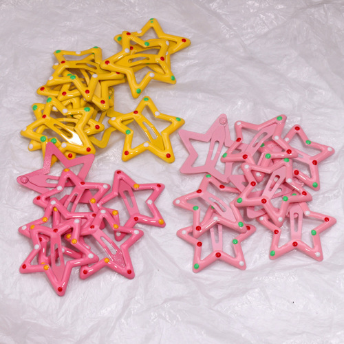 五角星发夹甜美星星简约前额刘海侧边夹发卡发饰女y2k发夹多巴胺