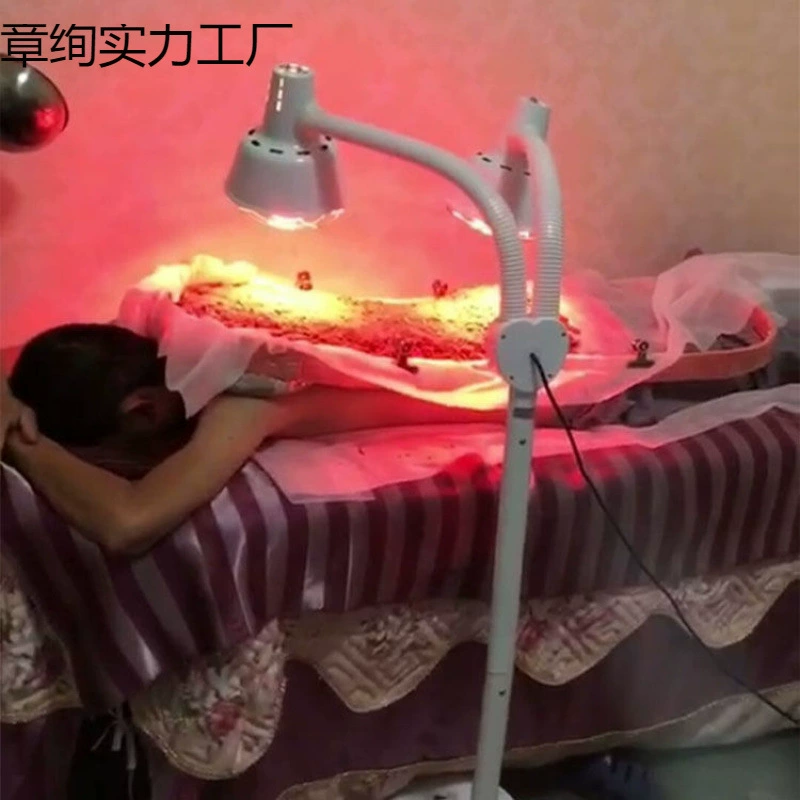 Двуглавая нагревательная лампа для салона красоты, инфракрасная лампа для физиотерапии, электрическая лампа для физиотерапии, бытовой инструмент, лампа для обогрева дальнего инфракрасного излучения