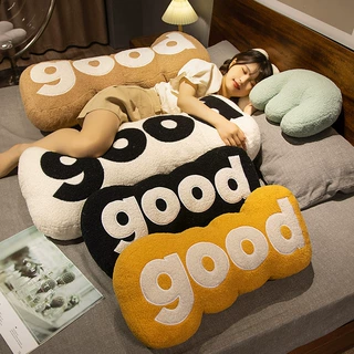 ins 抱枕创意异形good字母沙发靠枕宿舍长条趴枕夹腿睡觉长枕靠垫