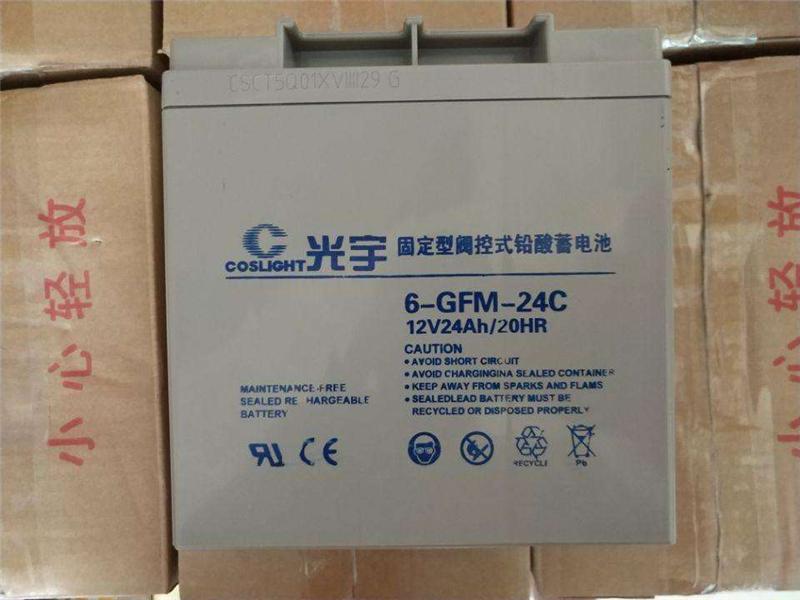 光宇蓄电池6-GFM-24/12V24AH 阀控式铅酸免维护UPS直流屏电源包邮