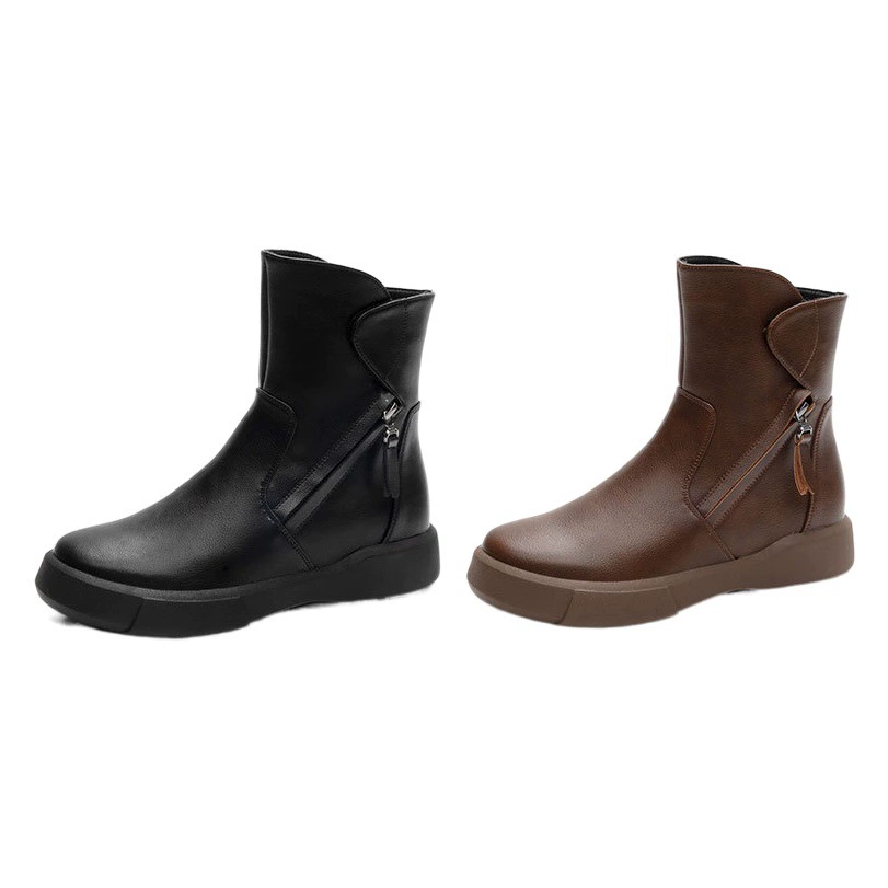 Британские дикие кожаные ботинки Martin сапоги женские осенние и зимние ретро толстые сапоги плюс бархатные дышащие нескользящие сапоги оптом