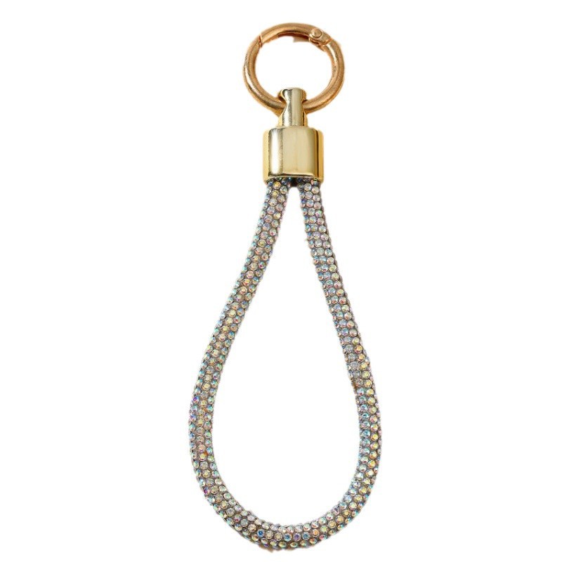 Japanese And Korean High-End Rhinestone Car Keychain Ins Diamond-Studded Rope Bag Pendant Creative Gift Women's Backpack_voghion.com