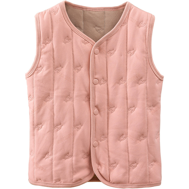 Chaleco cálido de otoño e invierno para niños más terciopelo engrosado nuevo estilo de base chaleco de algodón chaleco chaleco niños y niñas uniforme escolar artefacto
