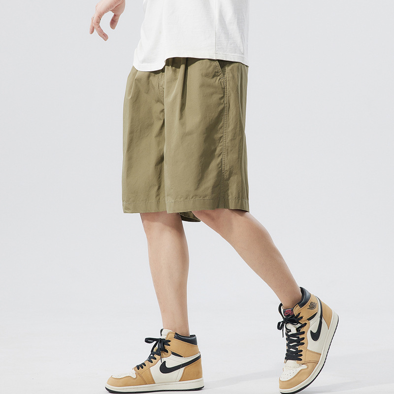 American style workwear pants men's straight Bermuda shorts summer auerge Naples casual cropped pants men