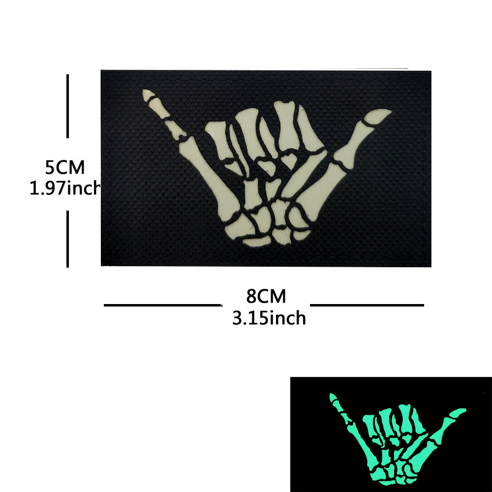 Parche Táctico de Velcro Luminoso IR 666 de Nailon para Mochila y Ropa