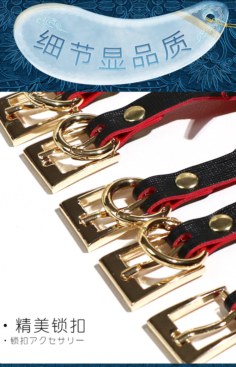 Jiuai Couple Bondage Set 8-Piece PU Kit with Handcuffs and Nipple Clamps — detail image 12