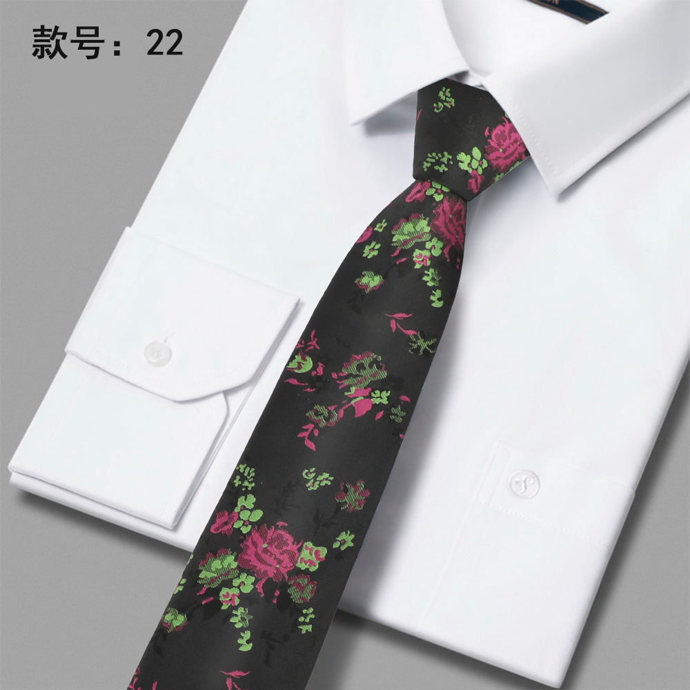 2023 nueva corbata de poliéster 6cm corbata casual de negocios de poliéster casual de negocios para hombres en stock al por mayor