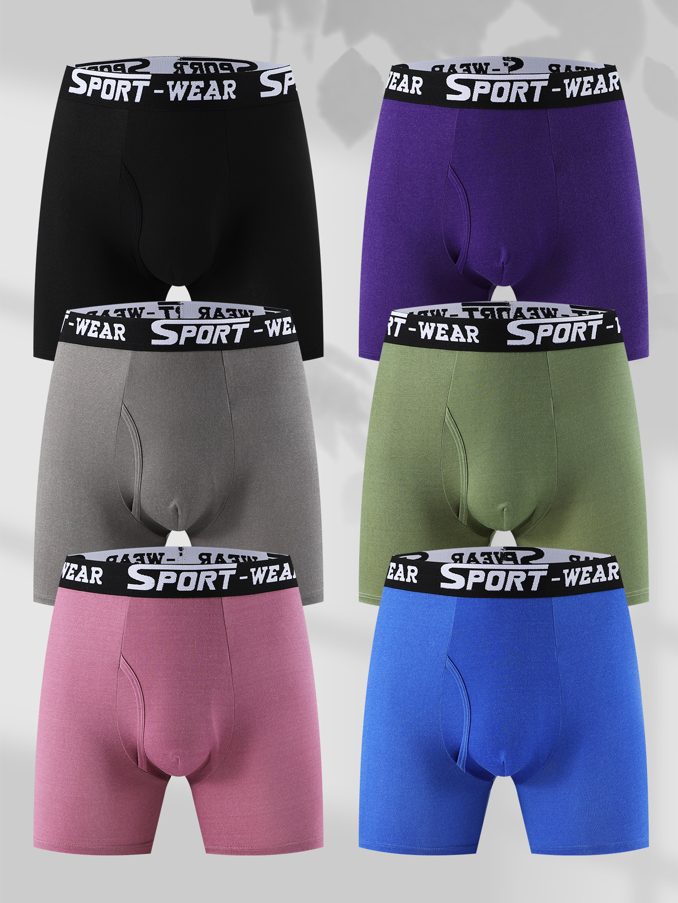 ドロップシッピングファッションソリッドカラーの男性の下着鮮やかなウエストバンド快適なボクサーパンツ速乾性スポーツ通気性ショーツ