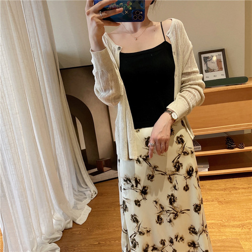 Summer bi-prepared seamless high-elastic sweet and spicy white camisole for women with fashionable and fashionable new style C05314