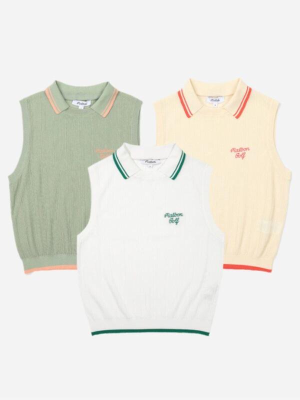 23 New Summer Golf Clothing Women's Vest Tops Sports Versatile Breathable Knitwears Slim and Light