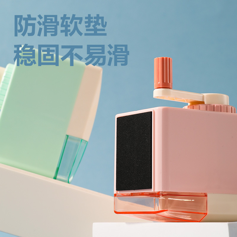 得力手摇卷笔刀小学生专用转笔刀削笔刀自动进铅儿童削笔器批发|undefined