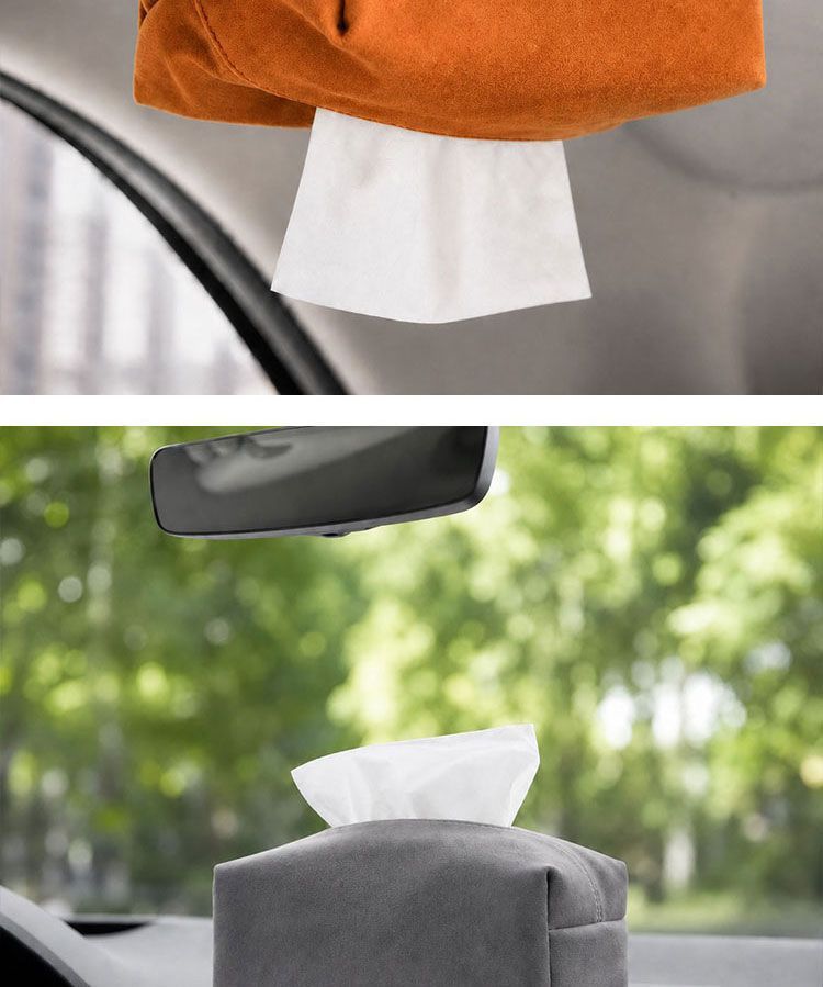 Magnetic car-mounted tissue box, roof-mounted tissue dispenser, sunroof in-car automotive accessory, strong magnetic storage for the front row