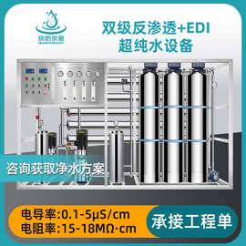 双级反渗透设备水处理净水设备大流量商用净水器RO二级EDI超纯水