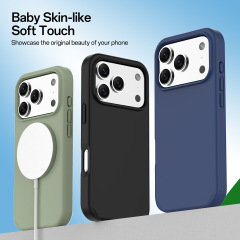 IPhone17promax液体シリコン携帯ケースアップル17air全包マグネットシンプル保護カバー