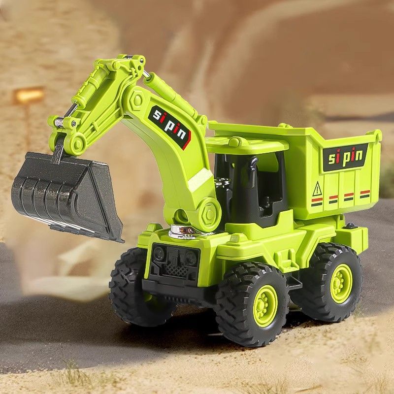 Children's Inertia Excavator Dump Truck Baby Drop-Resistant Alloy Digging Head Engineering Vehicle Bulldozer Steering Shovel Head