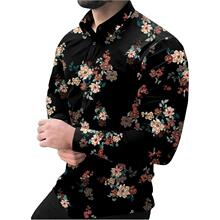 G 14557 Men's Floral Long Sleeve Shirt ��ʿ�黨�r��