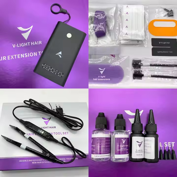 メーカー卸売 V ライト UV ヘアエクステンションセットサロンプロフェッショナル 30 ポイントクイックグラフト全頭 V ライトヘアエクステンションツール|undefined