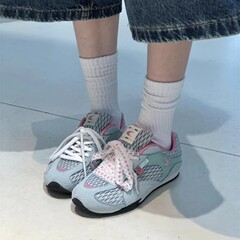 マスコミズム 2025 スーパーホット道徳トレーニングシューズ女性のレトロ網タイツシューズフォレストシューズ厚底カジュアルスポーツシューズ夏