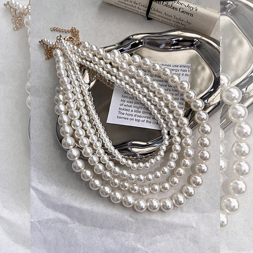 Shijia Pearl necklace, female personality, temperament, niche sweater chain, atmosphere,  new French Internet celebrity accessories